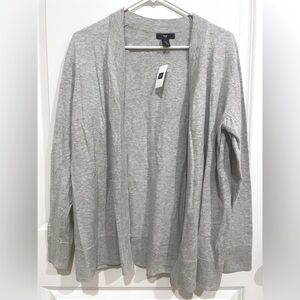 NWT Women's Gap‎ Cozy Open Front Gray Cardigan Size Large